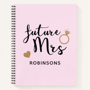 Carnet Blush Pink Gold Wedding planner Avenir Mme.