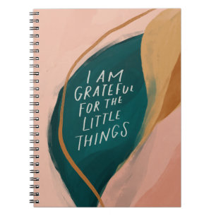 Carnet Blush Pink Watercolor Nature Gratitude