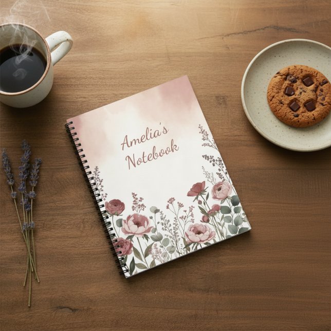 Carnet Blush Pink Wildflower Aesthetic Notebook (Blush Pink Wildflower Aesthetic Notebook)