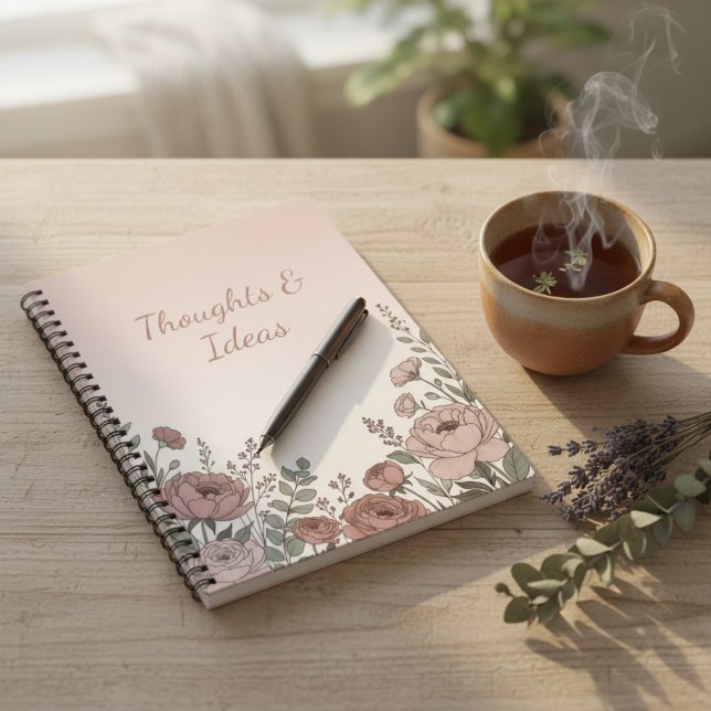 Carnet Blush Pink Wildflower Aesthetic Notebook (Blush Pink Wildflower Aesthetic Notebook)