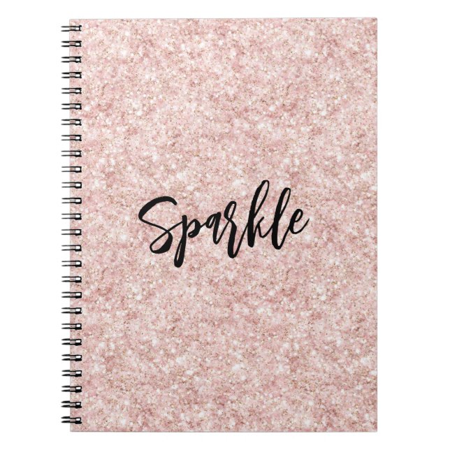 Carnet Blush Rose Pailleté scintillant   (Devant)