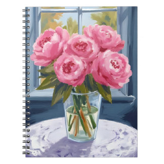Carnet Blushing Peony Bouquet | Pink Flower Painting