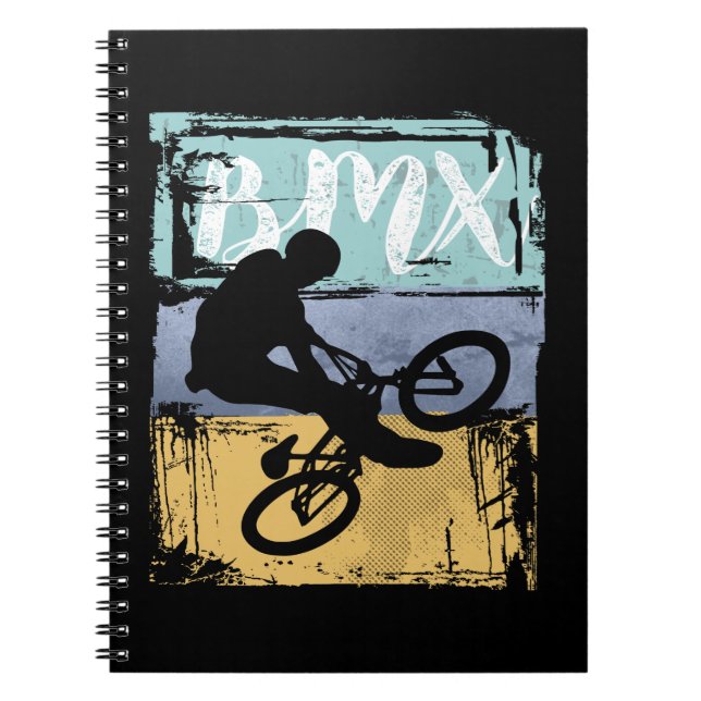 Carnet BMX Tee - Vintage Retro BMX Bike Rider (Devant)