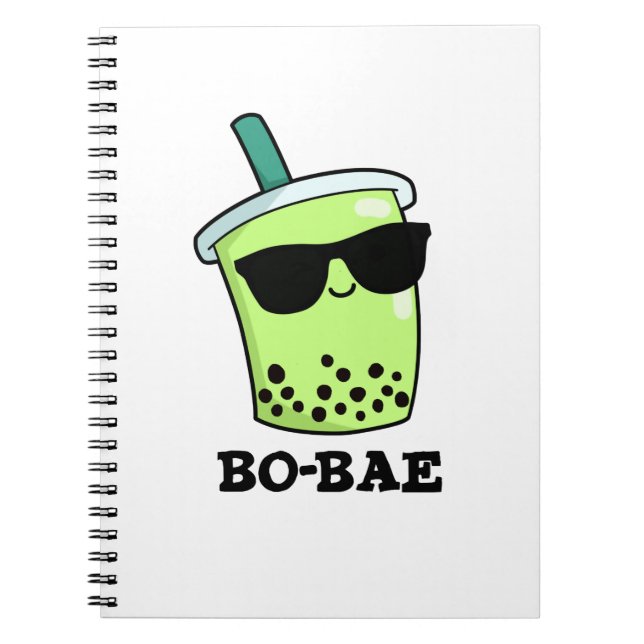 Carnet Bo-bae Funny Boba Tea Pun (Devant)