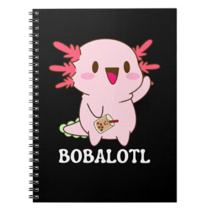 Carnet Bobalotl Axolotl Thé à bulle