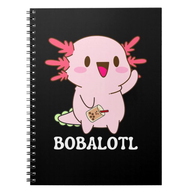 Carnet Bobalotl Axolotl Thé à bulle (Devant)