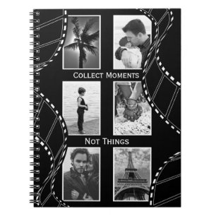 Carnet Bobine de film noir et blanc Photo personnalisée