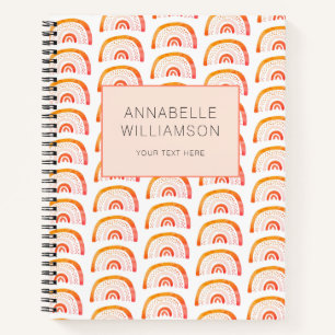 Carnet Bohème orange arc-en-ciel