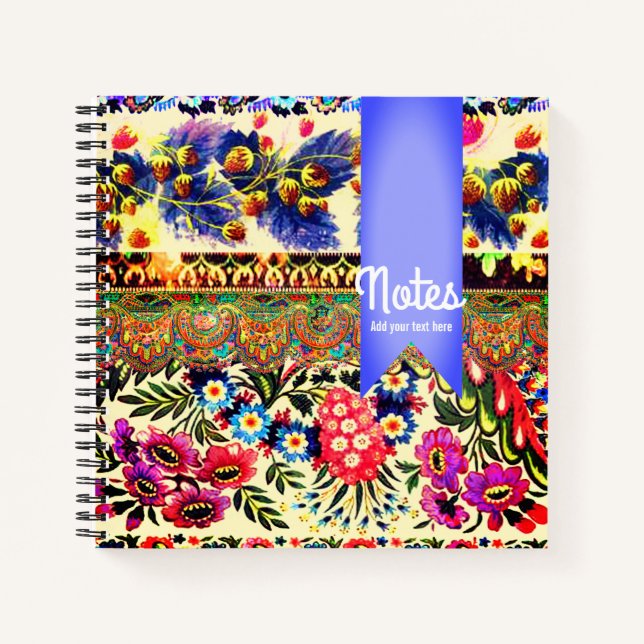 Carnet Boho Caravan bleu (Devant)