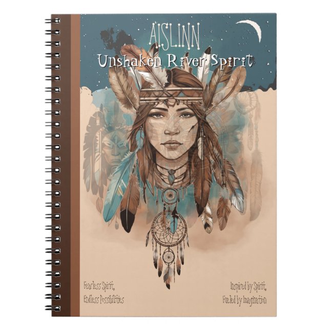 Carnet Boho Chic Native Spirit - Plumes, Dreamcatchers (Devant)