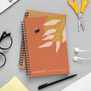 Carnet Boho coloré Chic Sunset Botanique Personnalisé