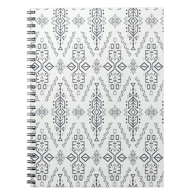 Carnet Boho Ethnique : Trendy Hand-Drawn Seamless. (Devant)