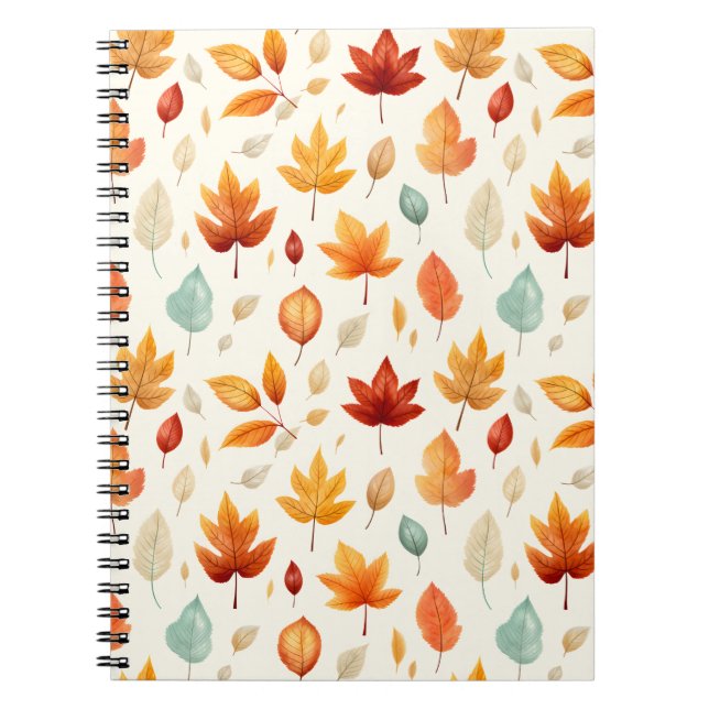 Carnet Boho Fall Leave Motif La beauté de l'automne avec  (Devant)