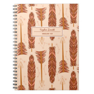Carnet Boho Feathers Nom et sujet de la tribu