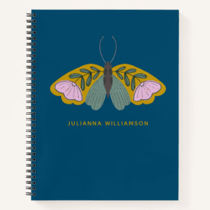 Carnet Boho Floral Butterfly Illustration personnalisée