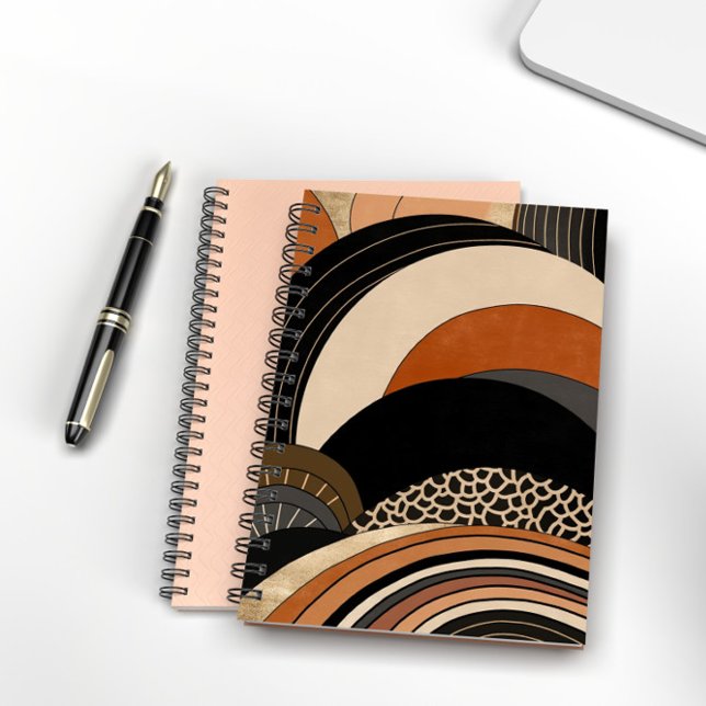 Carnet Boho moderne orange noir neutre (Créateur téléchargé)