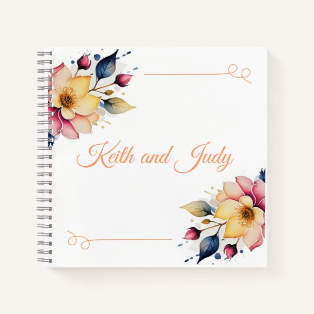 Carnet Boho Peachy Floral (Devant)