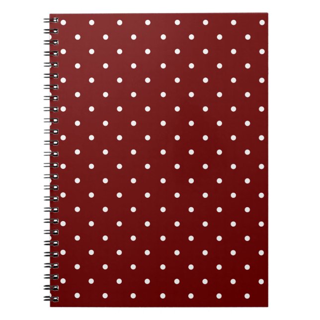 Carnet Boho Petits Points Cute Burgundy Points de Polka (Devant)