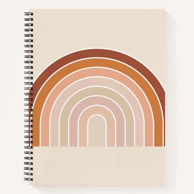 Carnet Boho Rainbow Beige Terracotta (Devant)