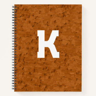 Carnet Boho Rustique Bois Brun Texturé Personnalisé