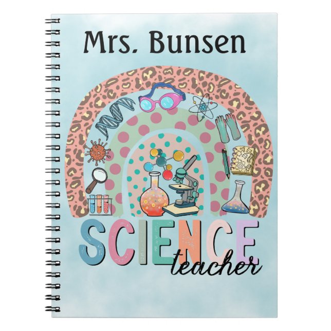 Carnet Boho Science Thème Rainbow Personnalisé (Devant)