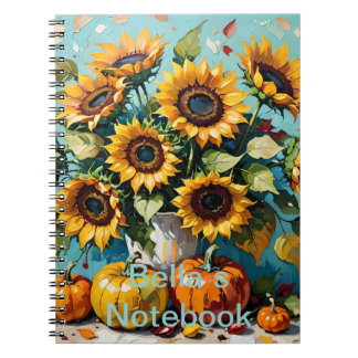 Carnet Boho, Tournesols Bohème, Tournesol,