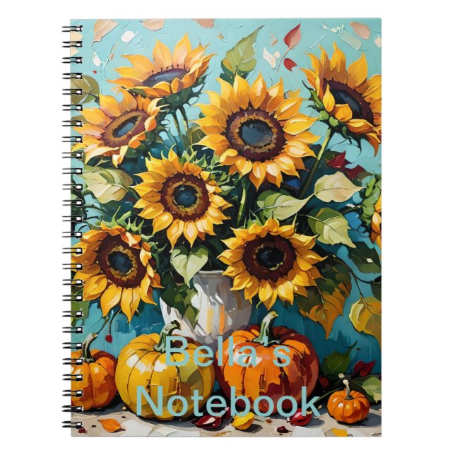 Carnet Boho, Tournesols Bohème, Tournesol, (Devant)