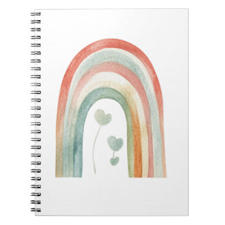 Carnet Boho Watercolor Rainbow