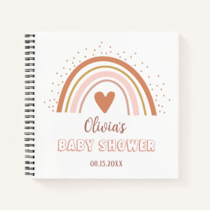 Carnet Boho Watercolor Rainbow Baby shower Invité