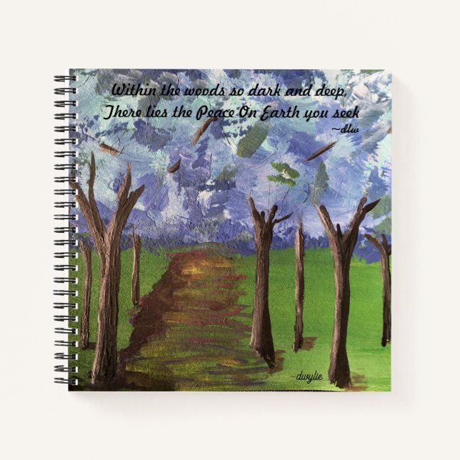 Carnet Bois bleu d'automne (Devant)