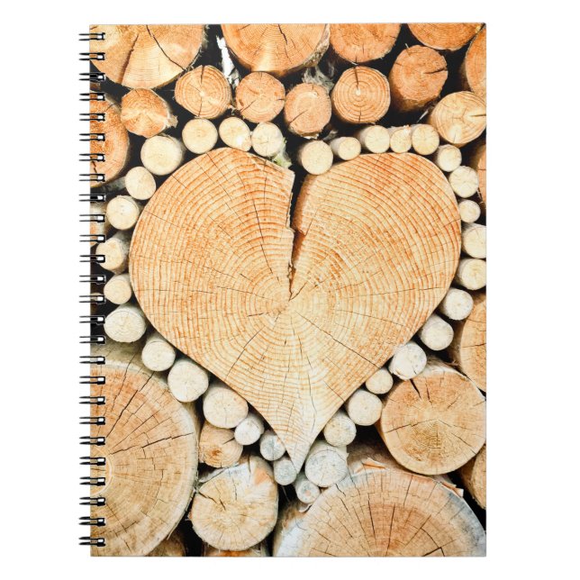 Carnet Bois de bois de coeur bole bois de chauffage (Devant)