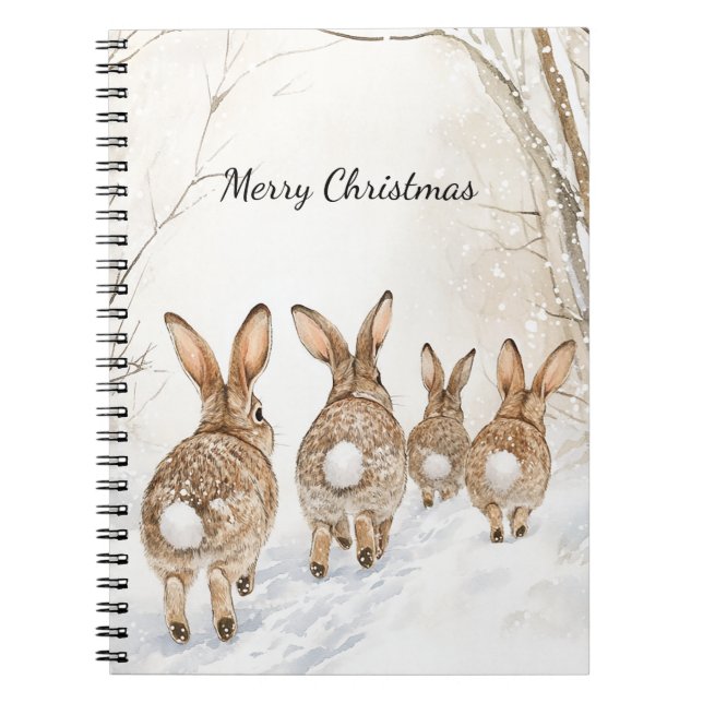 Carnet Bois de Noël des lapins (Devant)