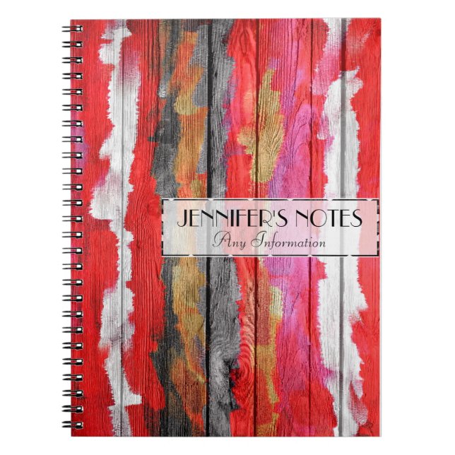 Carnet Bois de teintes peintes #4 (Devant)