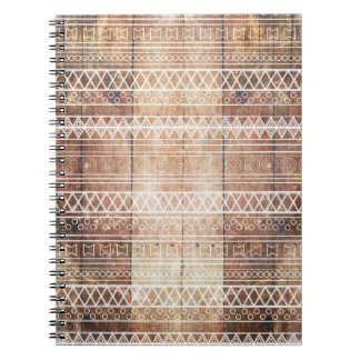 Carnet Bois tribal aztèque vintage