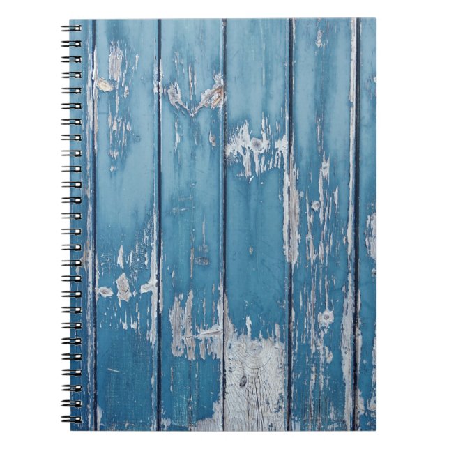 Carnet Bois turquoise et marron (Devant)