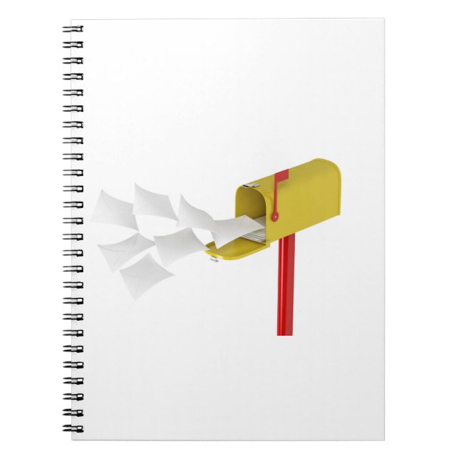 Carnet Boîte aux lettres avec lettres volantes (Devant)
