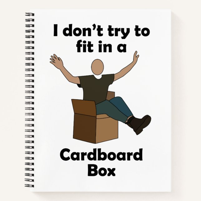 Carnet Boîte en carton qui n'essaie pas de s'intégrer Fêt (Devant)