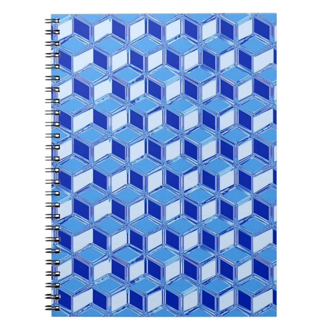 Carnet Boîtes Chrome 3-d - bleu cobalt (Devant)
