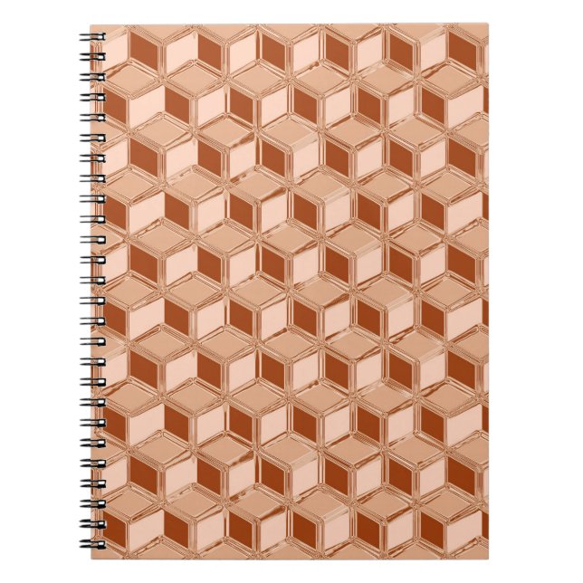 Carnet Boîtes Chrome 3-d - couleur cuivre (Devant)