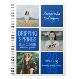 Carnet Boîtes de plaisir 3-Photo Bleu Année de classe
