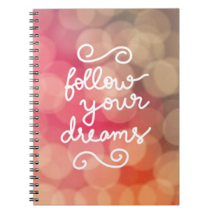 Carnet Bokeh Girly mignon suivent votre typographie de