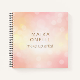 Carnet Bokeh rose chic de luxe personnalisé