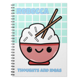 Carnet Bol à riz Kawaii Mignon – Personnalisé