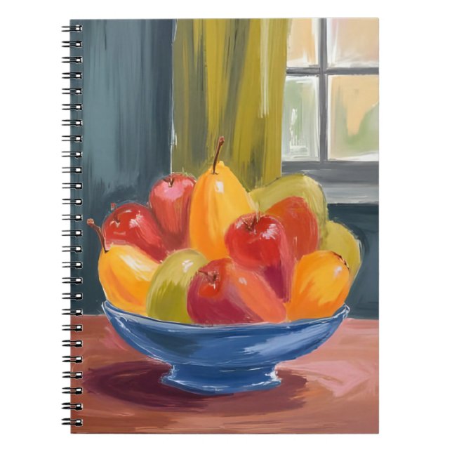 Carnet Bol de peinture à l'aquarelle de fruits (Devant)
