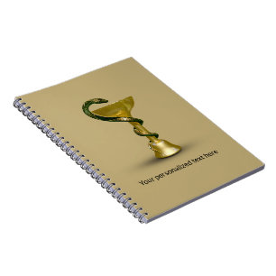 Carnet Bol Hygieia Or Serpent Beige Caducée Médical