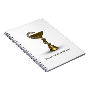 Carnet Bol Hygieia Serpent Bronze Caducée Blanc