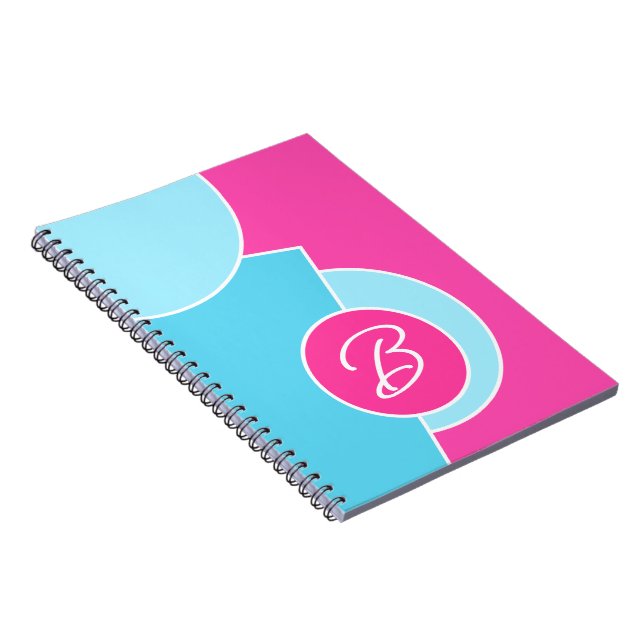 Carnet Bold Bright Fun Chic Cercles Abstraits Art Motif (Côté Droit)