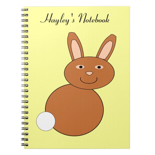 Carnet Bon lapin de Pâques Noteb personnalisable (Devant)