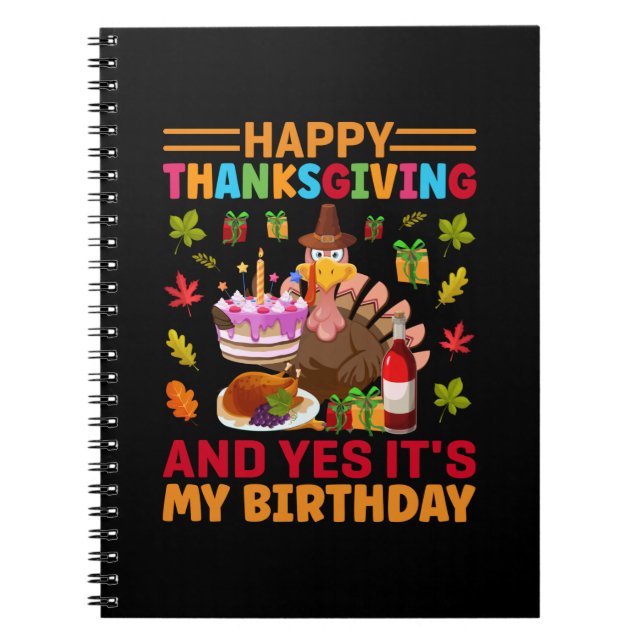 Carnet Bon thanksgiving Et C'Est Mon Anniversaire (Devant)