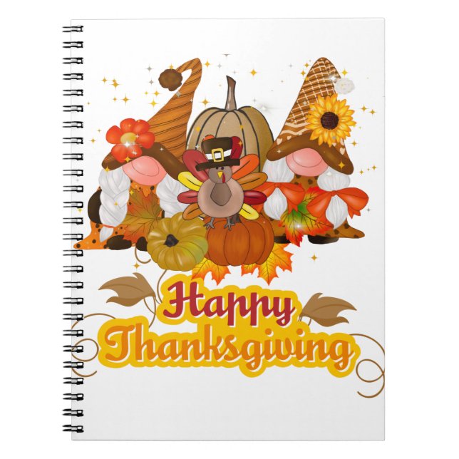 Carnet Bon thanksgiving Gnome (Devant)
